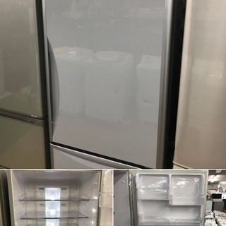 美品【 HITACHI 】日立 365L 3ドア冷凍冷蔵庫 真空チルドルーム 自動製氷機付き まんなか野菜室R-S370DMV