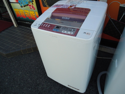 【エコプラス小倉南】日立　全自動洗濯機　ＢＷ-8LV　8.0㎏　2010年製　中古品