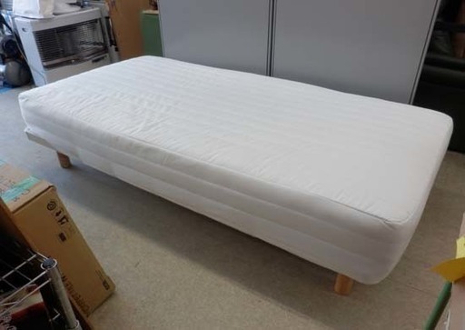 無印良品 シングルベッド 足付マットレスベッド 木製脚 MUJI 白 札幌市西区西野
