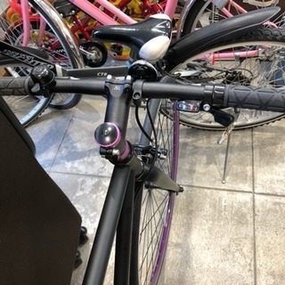 アサヒ レユニオン LILU クロスバイク 8段変速 パープル