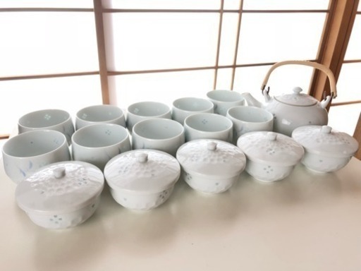 有田焼 急須と湯のみ 白