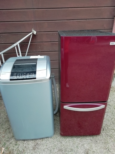 単身家電セット　ハイアール2014年２ドア冷蔵庫・ハイアール2013年洗濯機　セット　配送設置OK　条件有
