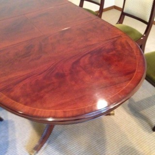 20世紀初頭 英国スタイルダイニングテーブルと椅子6脚