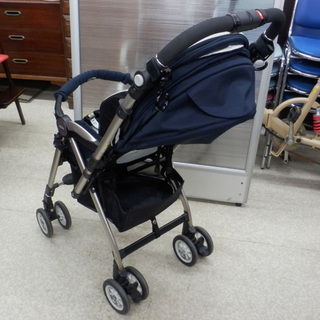 PayPay対応 アップリカ ソラリア ベビーカー タッジオネイビー 両対面