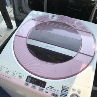 取引中大型シャープ8キロ全自動洗濯機美品。千葉県内配送無料。設置無料。