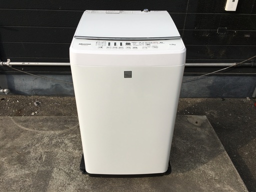 配達可 Hisense 洗濯機 4.5kg 2017年製 HW-G45E4KW