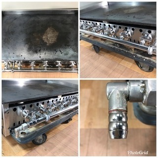 キッチン家電 鉄板焼き 業務用 グリドル 6バーナー お好み 焼きそば 屋台 W930xD700xH24.50mm