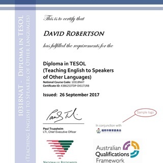 オーストラリア政府認定の Certificate Ⅳ in TE...