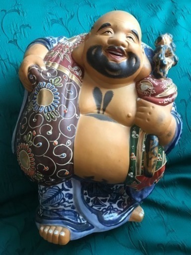 高級九谷焼 福飾り 七福神 布袋様 古美術品 伝統工芸品
