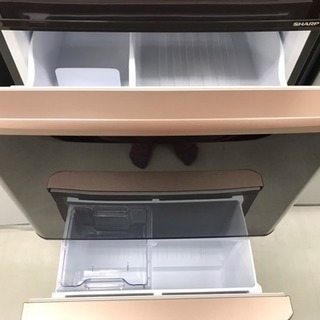 お盆キャンペーン20％OFF【リサイクルサービス八光　田上店　安心の1か月保証　配達・設置OK】シャープ SHARP SJ-PW31Y-T [プラズマクラスター搭載冷蔵庫 （314L・どっちもドア） 3ドア ダークブラウン]