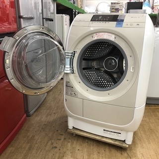 美品【 HITACHI 】日立 ビックドラム 洗濯9.0㎏/乾燥6.0㎏ ドラム式洗濯機 風アイロン ヒートリサイクル乾燥 BD-V3600L