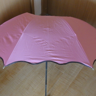折りたたみ傘（濃いピンク）晴雨兼用