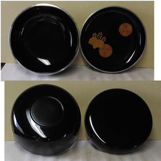 輪島塗 食籠(じきろう) 高台寺蒔絵 玉峰(寺尾茂雄)作 共箱 銀