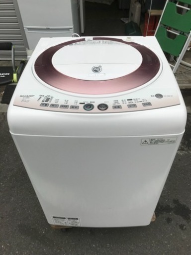 洗濯機 SHARP 8kg洗い ファミリーサイズ ES-GE80L-P 2015年 シャープ 川崎区 SG