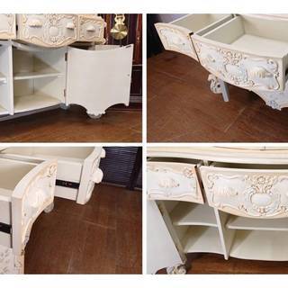 Ｚ27　イギリス アンティーク ロココ調 キャビネット 飾り棚