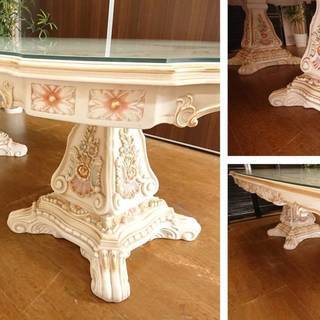 Ｇ7　アンティーク ロココ調 豪華ダイニング5点セット