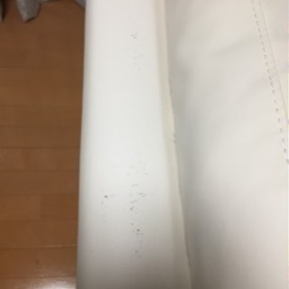 東京インテリア 3人掛けソファ クリーム色 レザー合成皮革 