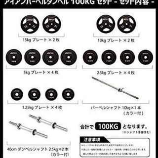 IROTEC（アイロテック） アイアンバーベル ダンベル 100KG セット★新品値下げ特別価格★