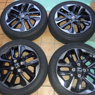 ●N-WGN Custom 特別仕様車 ターボ SS 15インチアルミホイール（ベルリナブラック塗装＋切削＋ブラッククリア塗装）美品　ｘ　4本