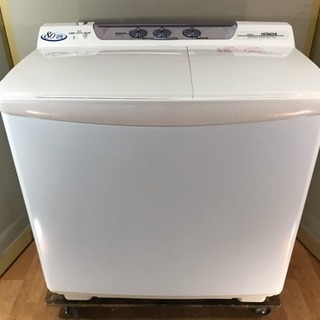 美品 日立/HITACHI 2層式 電気洗濯機 8.0kg 青空...