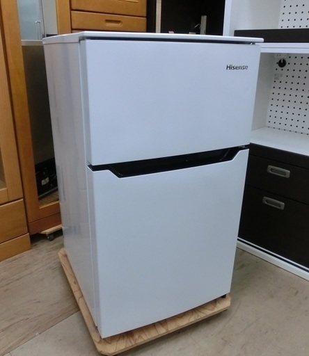【販売終了しました。ありがとうございます。】Hisense　2ドア　冷凍冷蔵庫　HR-B95A　2018年製　中古美品