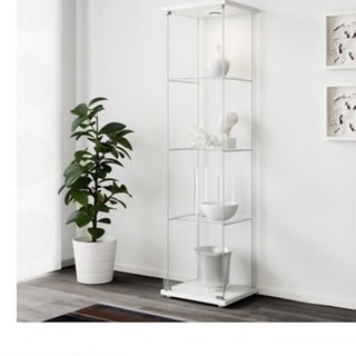オシャレ】IKEAのガラス製 ショーケース - 棚、シェルフ