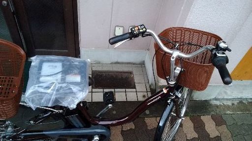 YAMAHA PAS Nature 26吋電動アシスト自転車(5.0Ahバッテリー＋充電器＋スペアー2本付き)ブラウン
