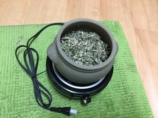 ★よもぎ蒸し専用天然黄土壺と電気コンロセット