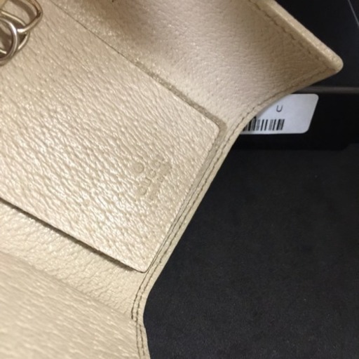 GUCCI グッチ GGキャンバス×白レザー 6連キーケース 中古美品 ワケあり 