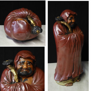 九谷焼 達磨大師 立ち像 人形 a607 九谷焼 達磨大師 立ち像 人形 a607