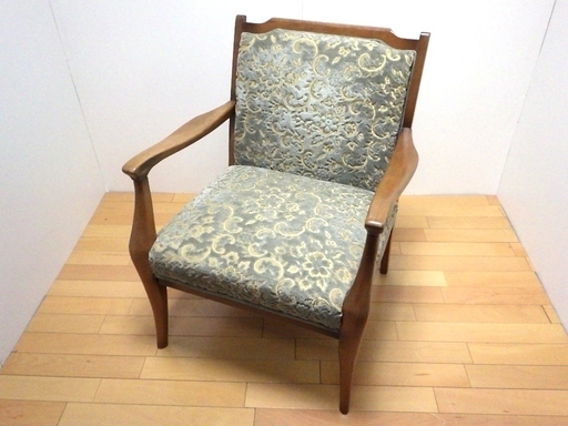 アンティーク調 アームチェア シングルソファ 木製椅子　②/SR2F