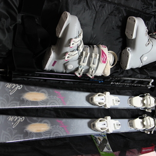 スキー、ストック、ビンディング、ブーツ、ケース5点セット スキー板 ブーツ ストック ケースセット スキー6点セット 板