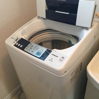日立 全自動洗濯機 2016年製 7kg ブルーホワイト