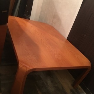 再度、値下げ‼️  木製座敷机   曲げ木モダン座卓テーブル  