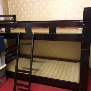 木製二段ベッド　