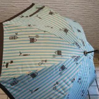 タグ付き新品 ミント&チョコレート色の長傘