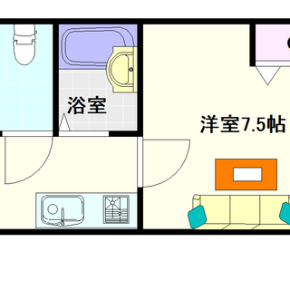 【メゾン大南Ⅱ】1号タイプ！1Ｋタイプ！広い洋室が使いやすいね！
