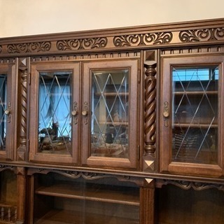 豪華 木製 飾り棚 キャビネット カップボード 食器棚 収納棚 応接間棚 