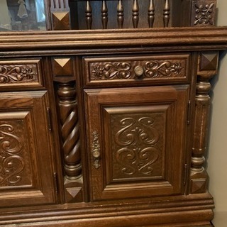 豪華 木製 飾り棚 キャビネット カップボード 食器棚 収納棚 応接間棚 