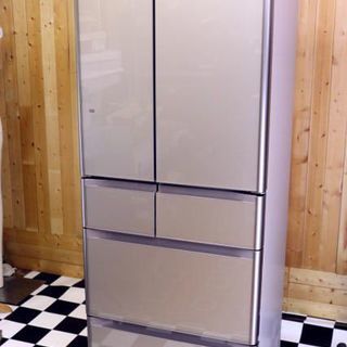 美品 HITACHI 日立 冷凍 冷蔵庫 R-G4800F ( XN ) 475L 6ドア 2015年製