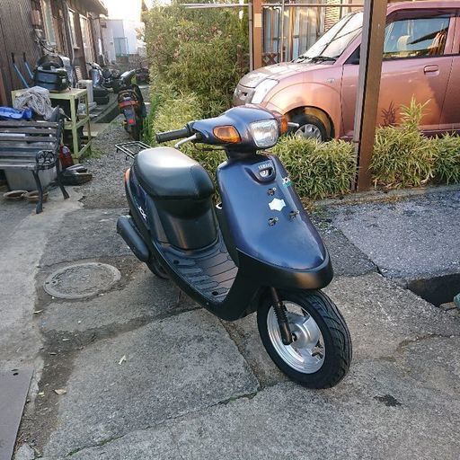 購入済み]整備済み！ヤマハ アプリオ 4JP（紺）タイヤ・バッテリー