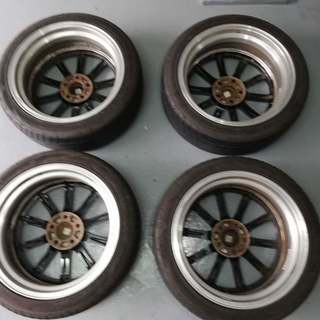 RAYS ブラックフリートV440 18インチ4本セット 18x7.5J+52 PCD114.3/5H