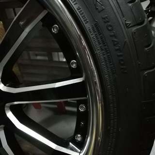 RAYS ブラックフリートV440 18インチ4本セット 18x7.5J+52 PCD114.3/5H