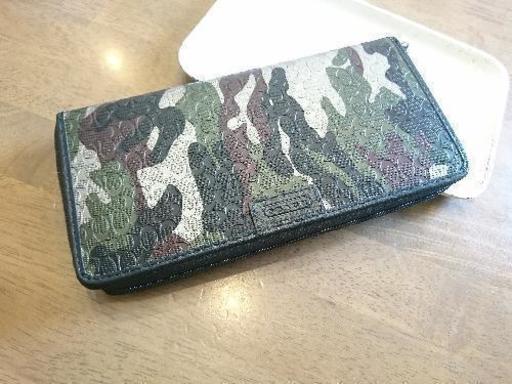 ☆COACH☆メンズ 迷彩☆ラウンドファスナー長財布☆
