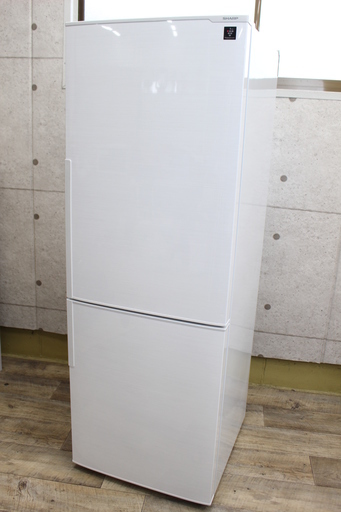 R521)シャープ SHARP 2ドア 冷凍冷蔵庫 SJ-PD27C-W 2017年製 271L 右開き ホワイト プラズマクラスター7000搭載