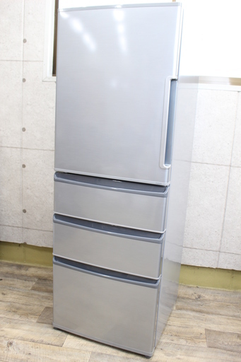 R522)アクア AQUA 4ドア 冷凍冷蔵庫 AQR-361FL(S)-1 2017年製 355L 左開き シルバー