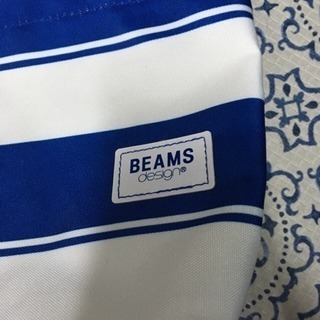 beams 小バッグ 青×白