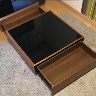 Actus fino アクタス　フィーノ ガラス　ローテーブル　引き出し Actus fino アクタス フィーノ ガラス ローテーブル 引き出し Actus