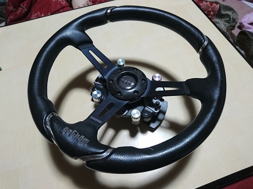 スラマス T500RS専用 実車ステアリング装着アダプタ 全ボタン可