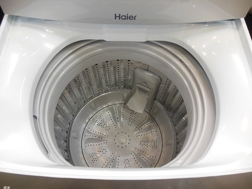 【販売終了しました。ありがとうございます。】Haier　5.5㎏　ステンレス槽　全自動洗濯機　JW-C55A　2017年製　中古品